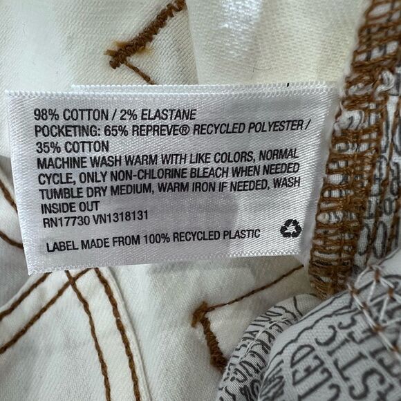 Wild fable high rise rolled bottom jean shorts white size 4 - Picture 11 of 11